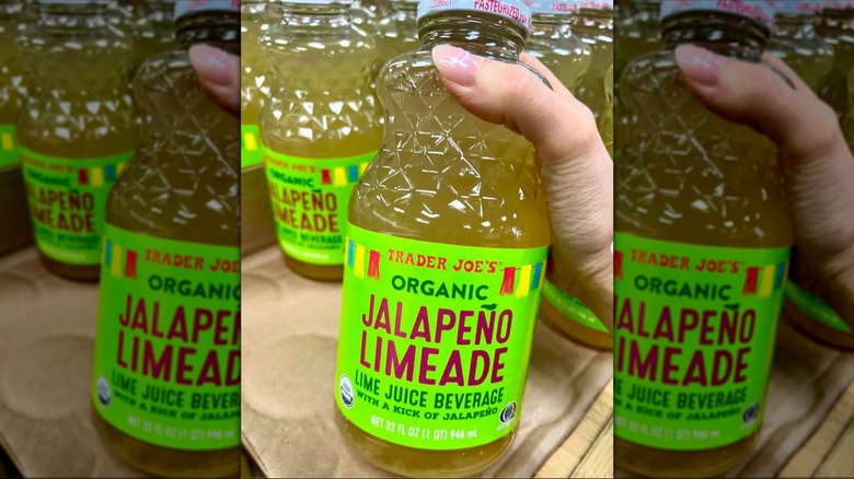 Bottle of organic jalapeño limeade