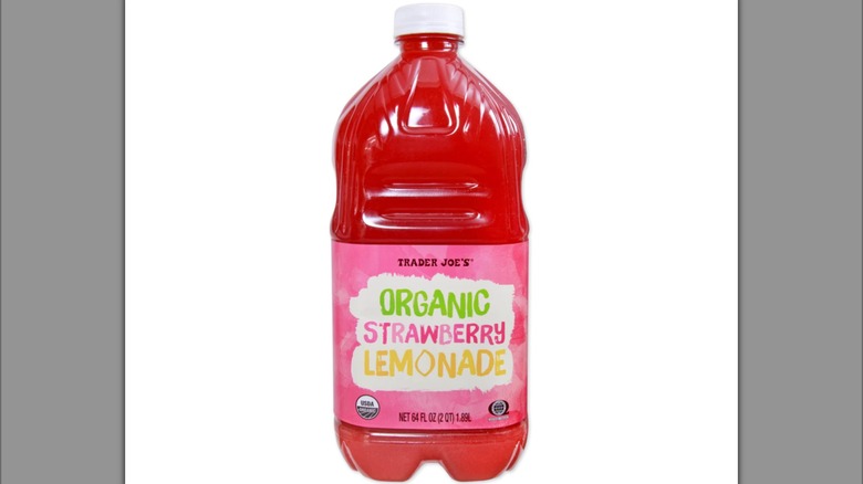 Bottle of Trader Joe's strawberry lemonade