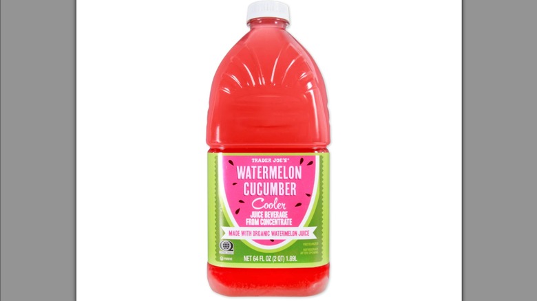Bottle of watermelon cucumber cooler