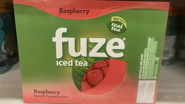 box of Fuze Raspberry Iced Tea
