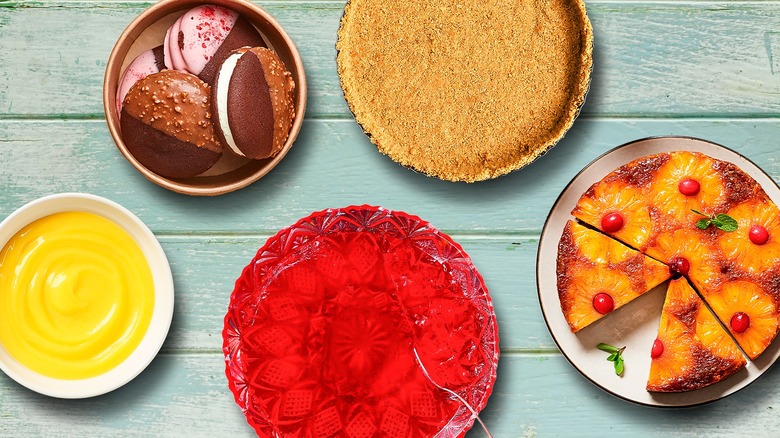 vintage desserts on a table
