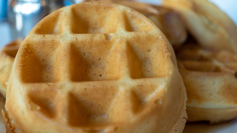 Mini waffles on a plate