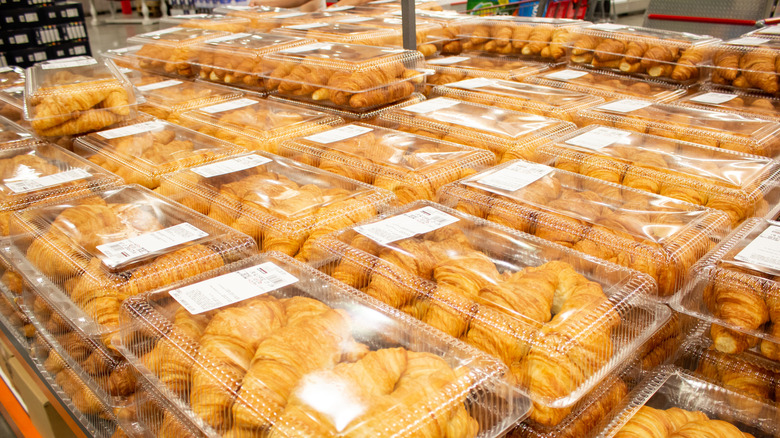 Containers of Kirkland Signature Croissants at Costco