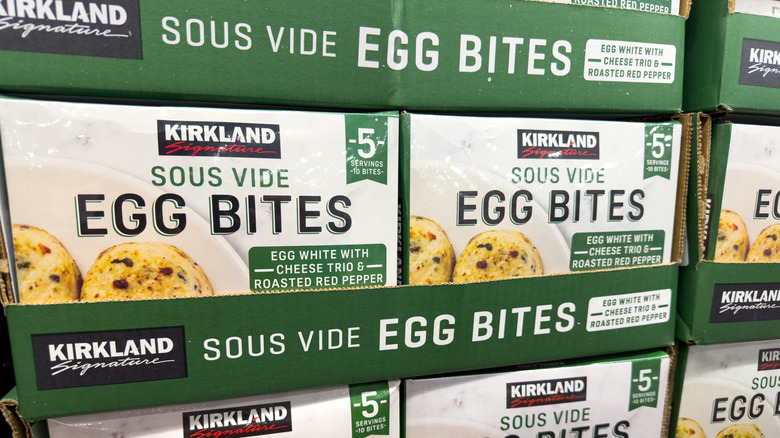 Boxes of Kirkland Signature Sous Vide Egg Bites