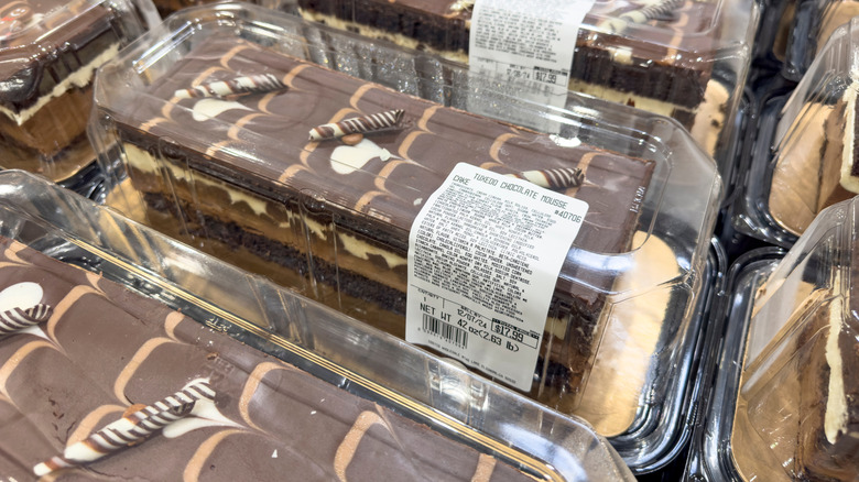 Containers of Kirkland Signature Tuxedo Chocolate Cake