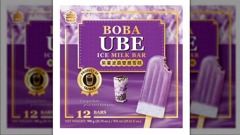 A box of Boba Ube Ice Milk Bars available at Costco.