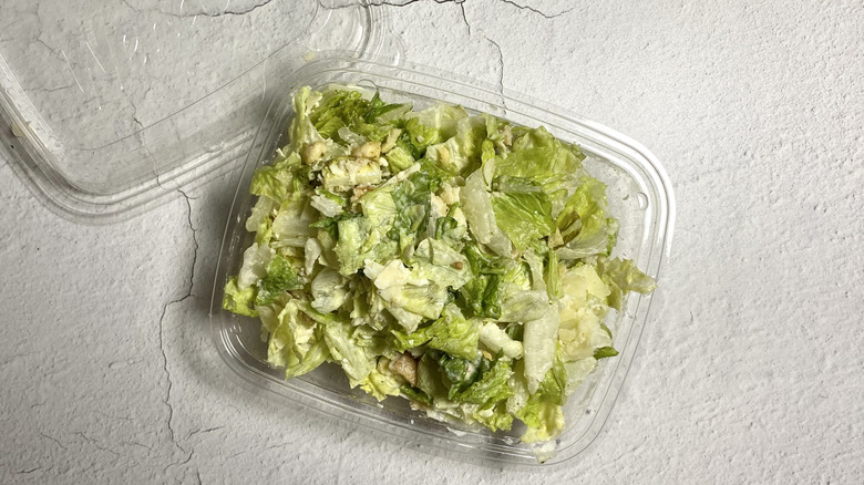 Wendy's Parmesan Caesar Salad in a takeout container