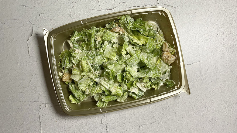Cheesecake Factory's Caesar Salad in a takeout container