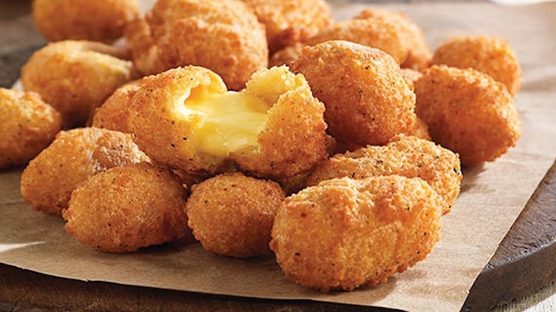 Fried cheese curds from Culver's on a table
