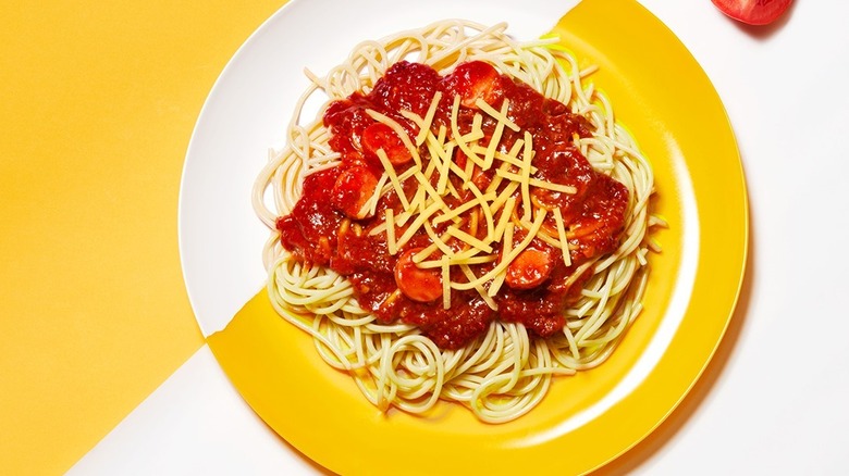 A plate of spaghetti at Jollibee