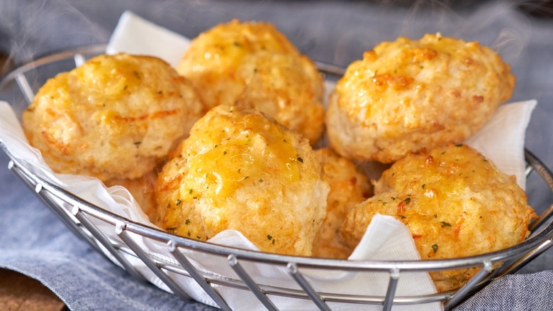 A basket of Cheddar Bay Biscuits at Red Lobster