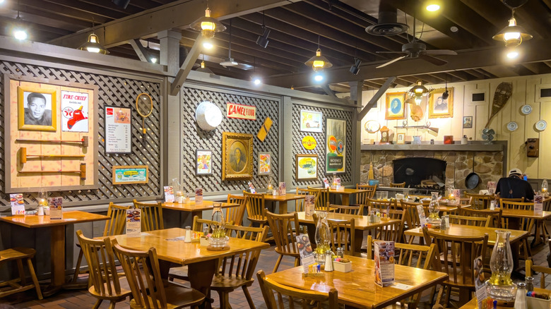 Interior of a Cracker Barrel restaurant