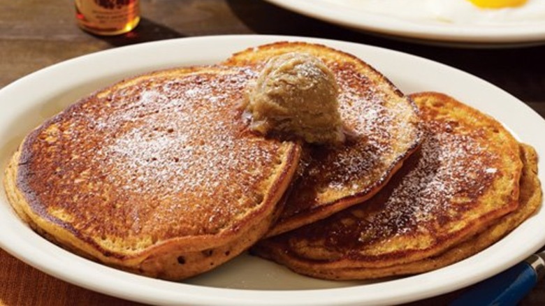 A plate of Cracker Barrel sweet potato pancakes