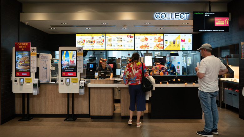 A McDonald's location in an international airport