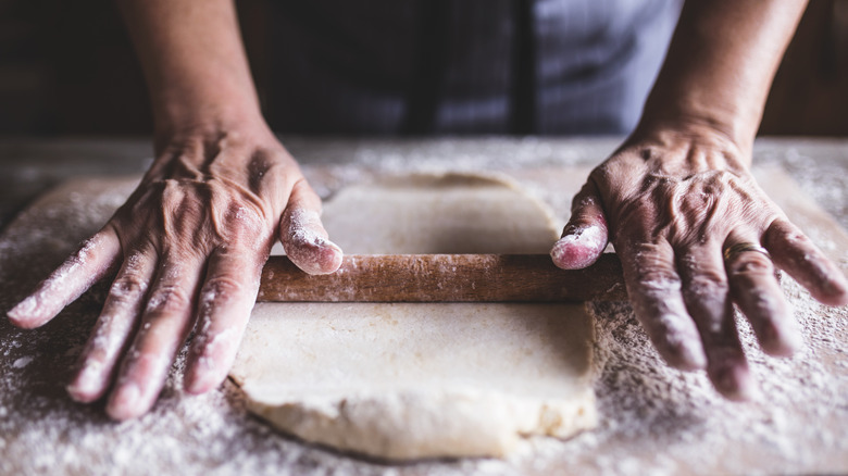 Rolling bread dough