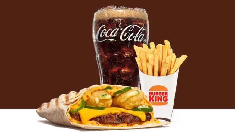 A Chili Cheese Beef Tortilla meal from Burger King Germany