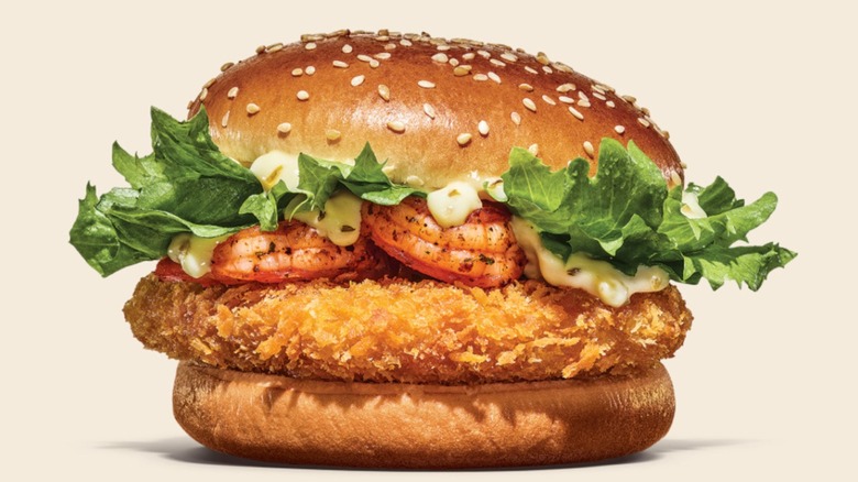 A Whole Shrimp Burger from Burger King South Korea
