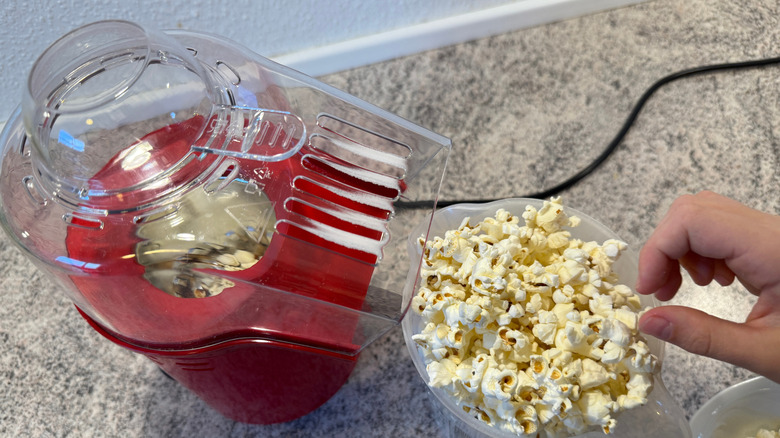 Popcorn poppers on a table