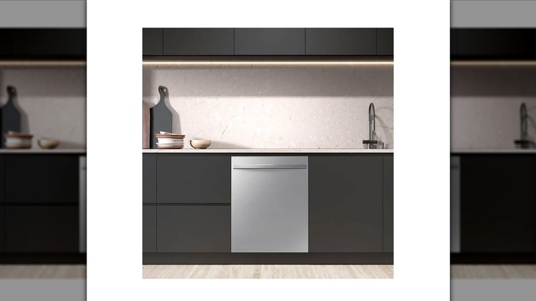 A Samsung dishwasher in a modern kitchen