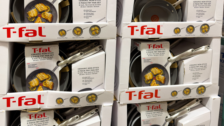 T-Fal fry pans for sale at Costco