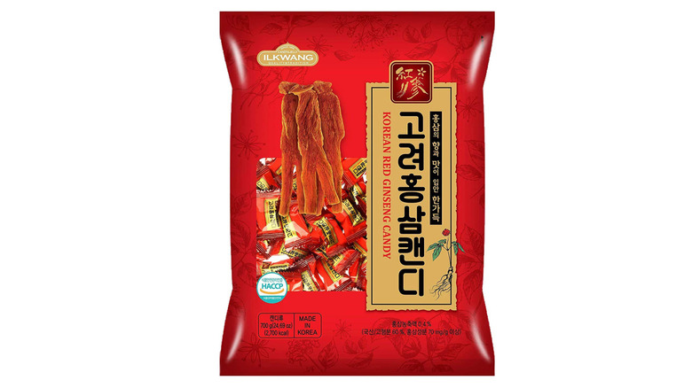 Red bag of Korean red ginseng candy