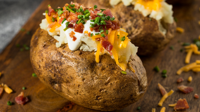 Dressed up baked potato