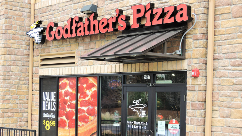 Exterior of Godfather's Pizza