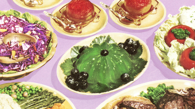 A variety of dishes from the 1960s