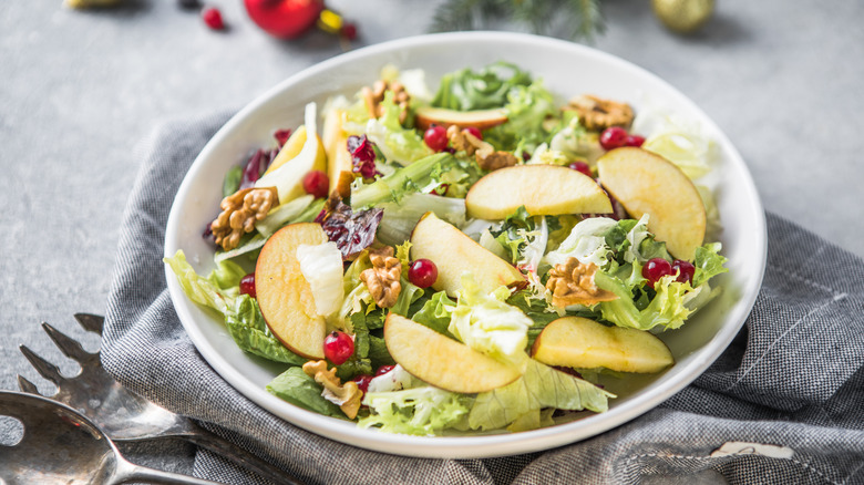 A Waldorf salad in a bowl