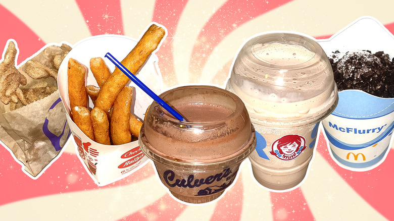 Image of several fast food desserts on a cutting board