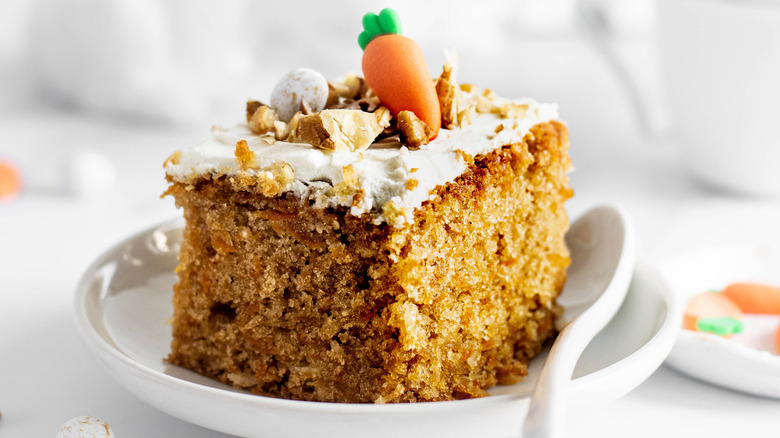 Slice of carrot cake