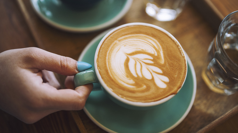 Cappuccino in a cup