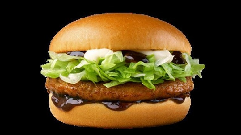 Bulgogi Burger on a black background