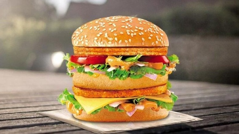A Chicken Maharaja Mac burger