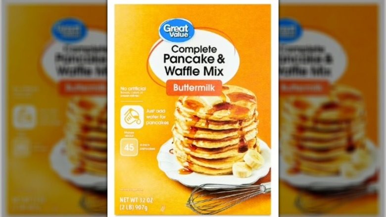 Box of Great Value Complete Pancake & Waffle Mix, Buttermilk flavor