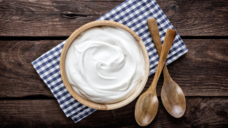 Bowl of sour cream