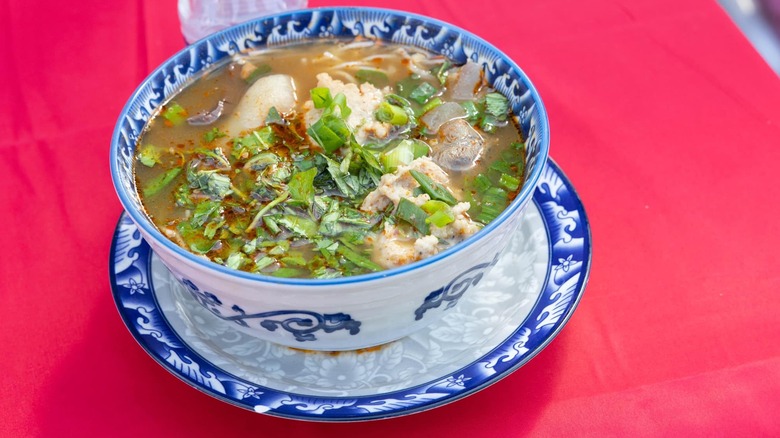 A bowl of noodle soup at Eden Center