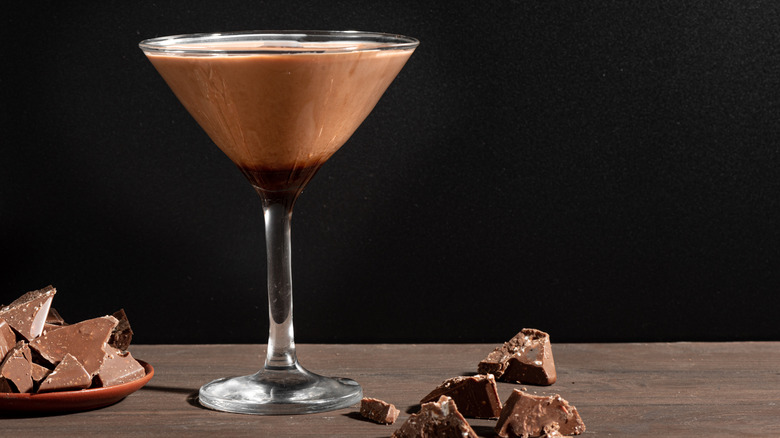 Chocolate martini cocktail