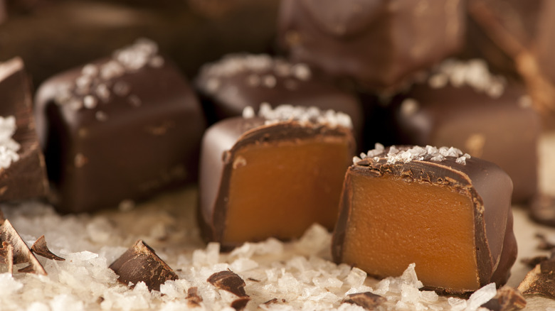 Chocolate salted caramel candies