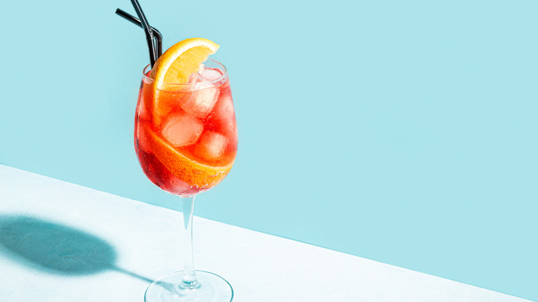 Glass of aperol spritz