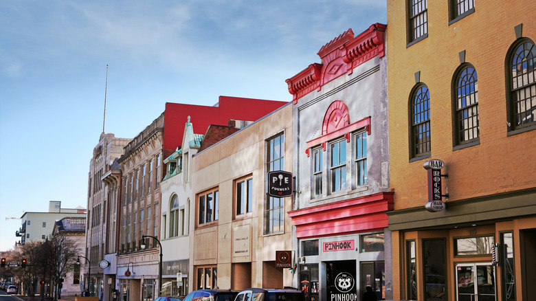 A historic street in downtown Durham