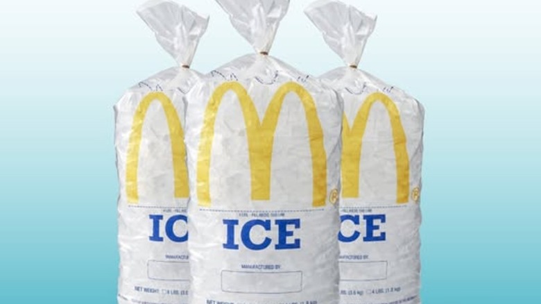 Three bags of ice from McDonald's