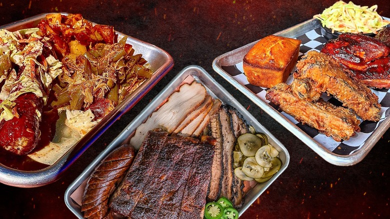Typical restaurant bbq plates