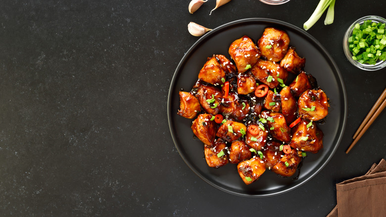 Chicken with teriyaki sauce