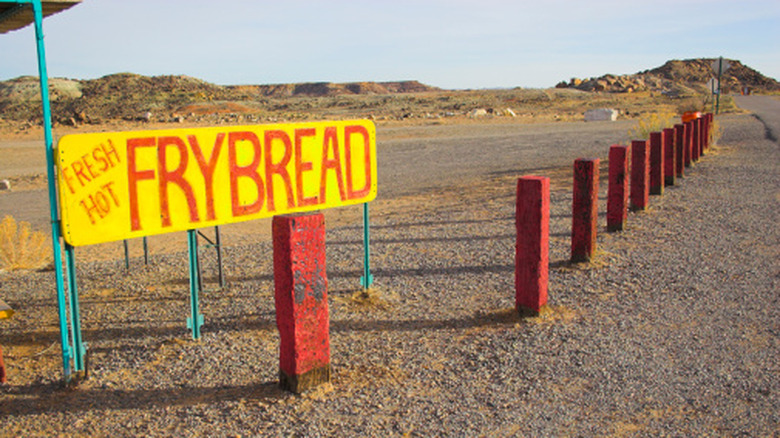 Fry bread sign on the Navajo Nation, Four Corners Area