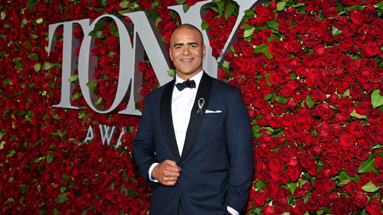 Christopher Jackson at the Tony Awards wearing a tuxedo