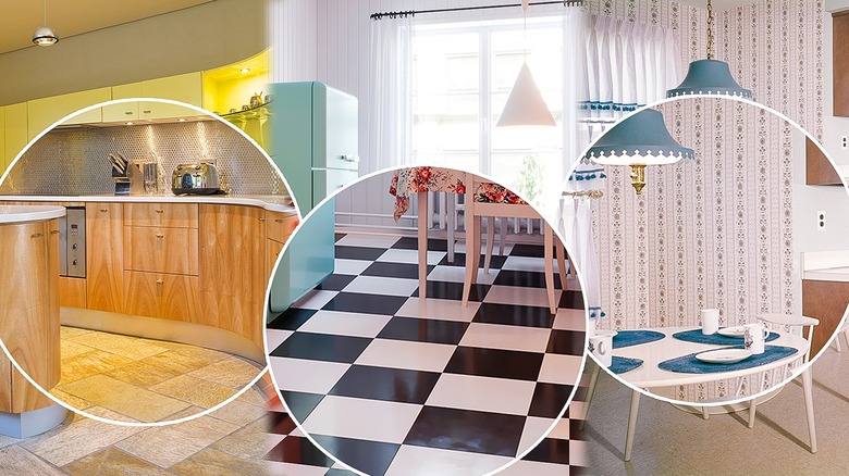 Variety of kitchen designs from the 1960s
