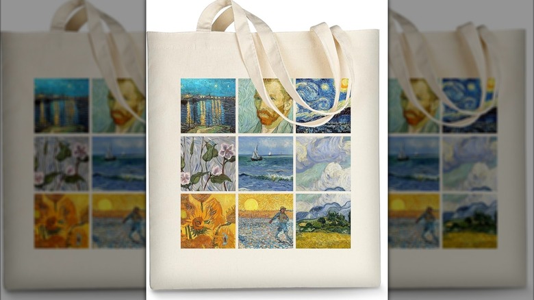 Ausvkai bag with Van Gogh prints
