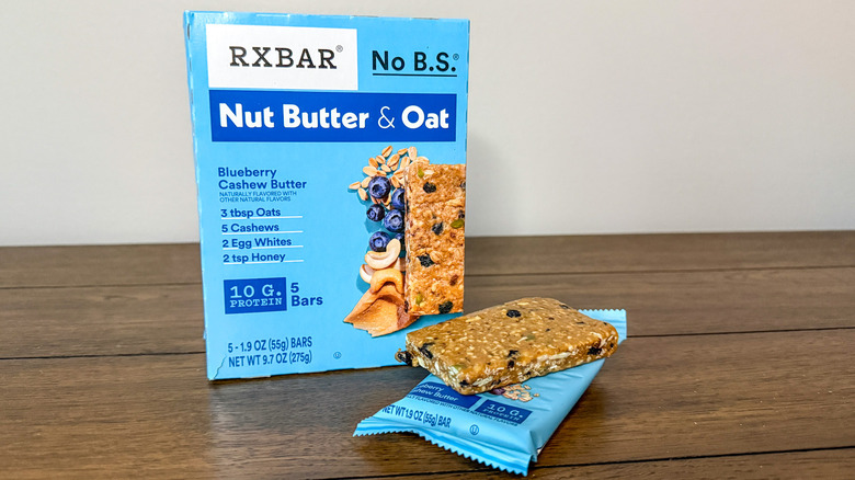 Box of Nut Butter & Oat Blueberry Cashew Butter RXBARs