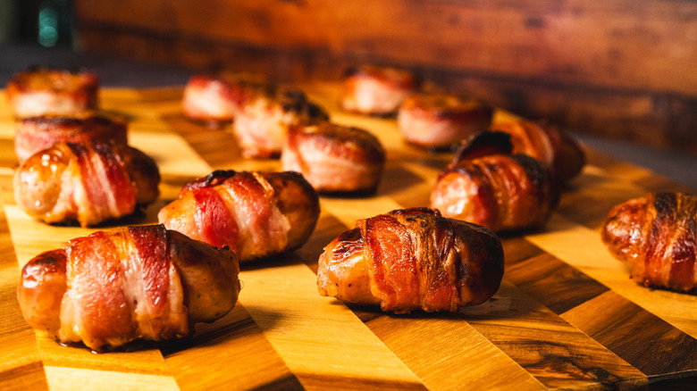Smokies wrapped in bacon